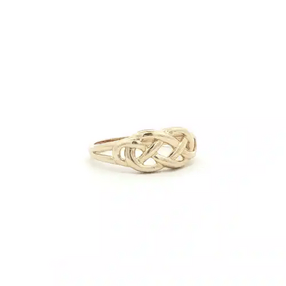 Ladies Solid 9ct Gold  Celtic Filligree Knot Ring - JRN001