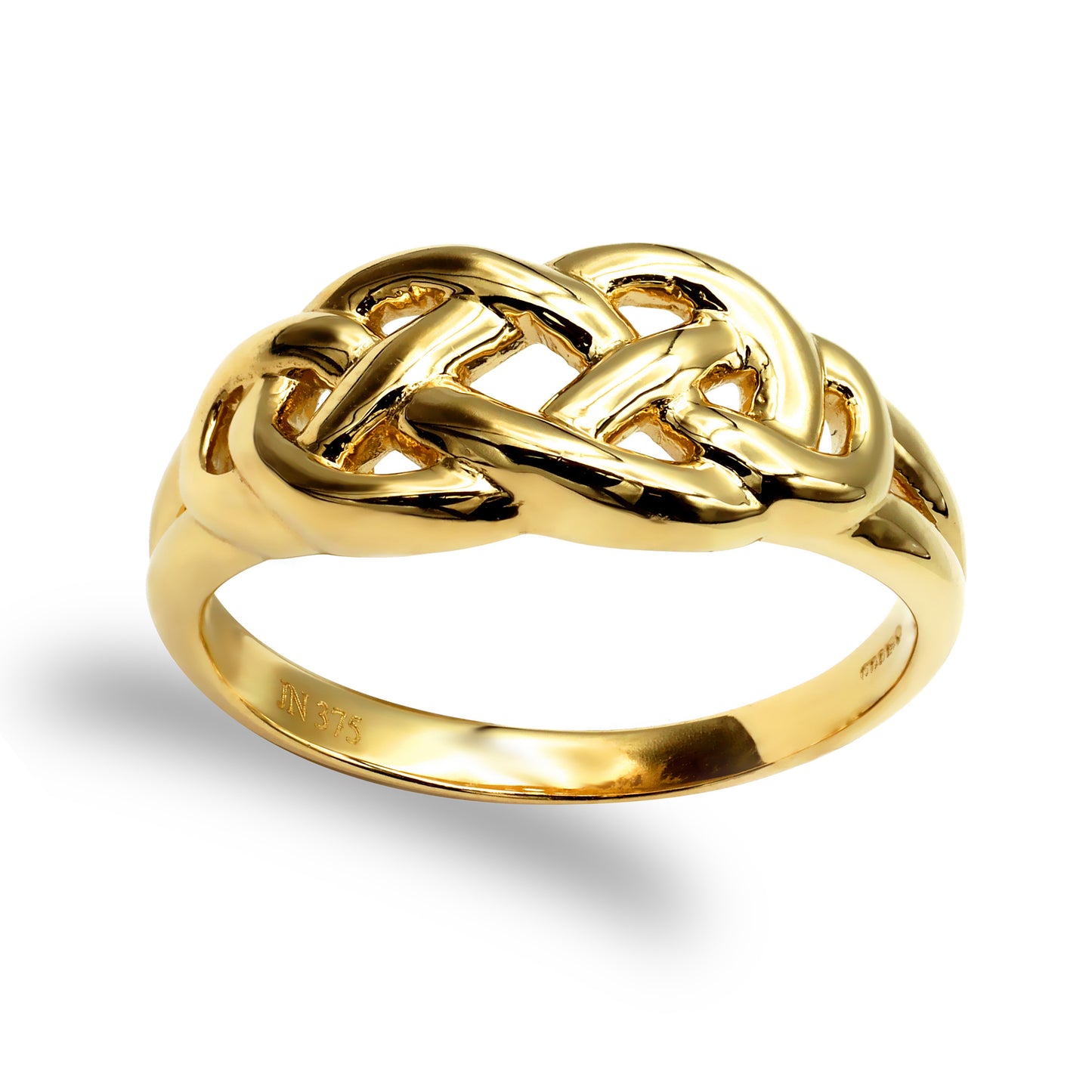 Ladies Solid 9ct Gold  Celtic Filligree Knot Ring - JRN001