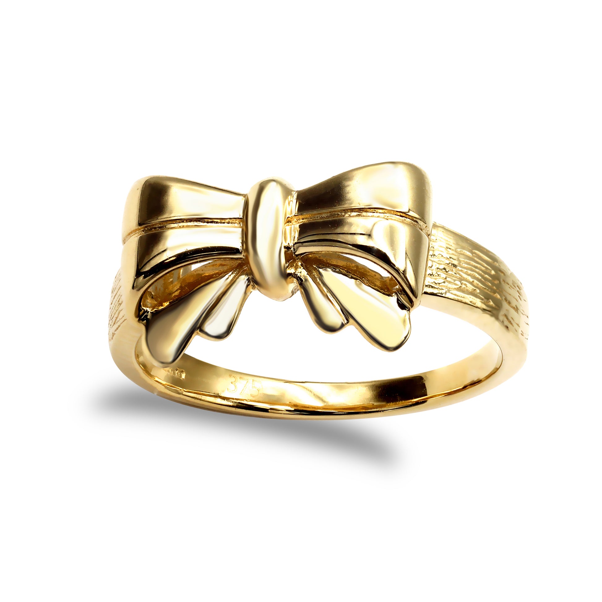 Ladies Solid 9ct Gold  Butterfly Bow Ring - JRN002