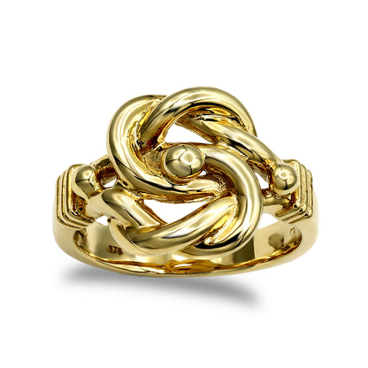 Mens Solid 9ct Gold  Double Knot Ring - JRN059