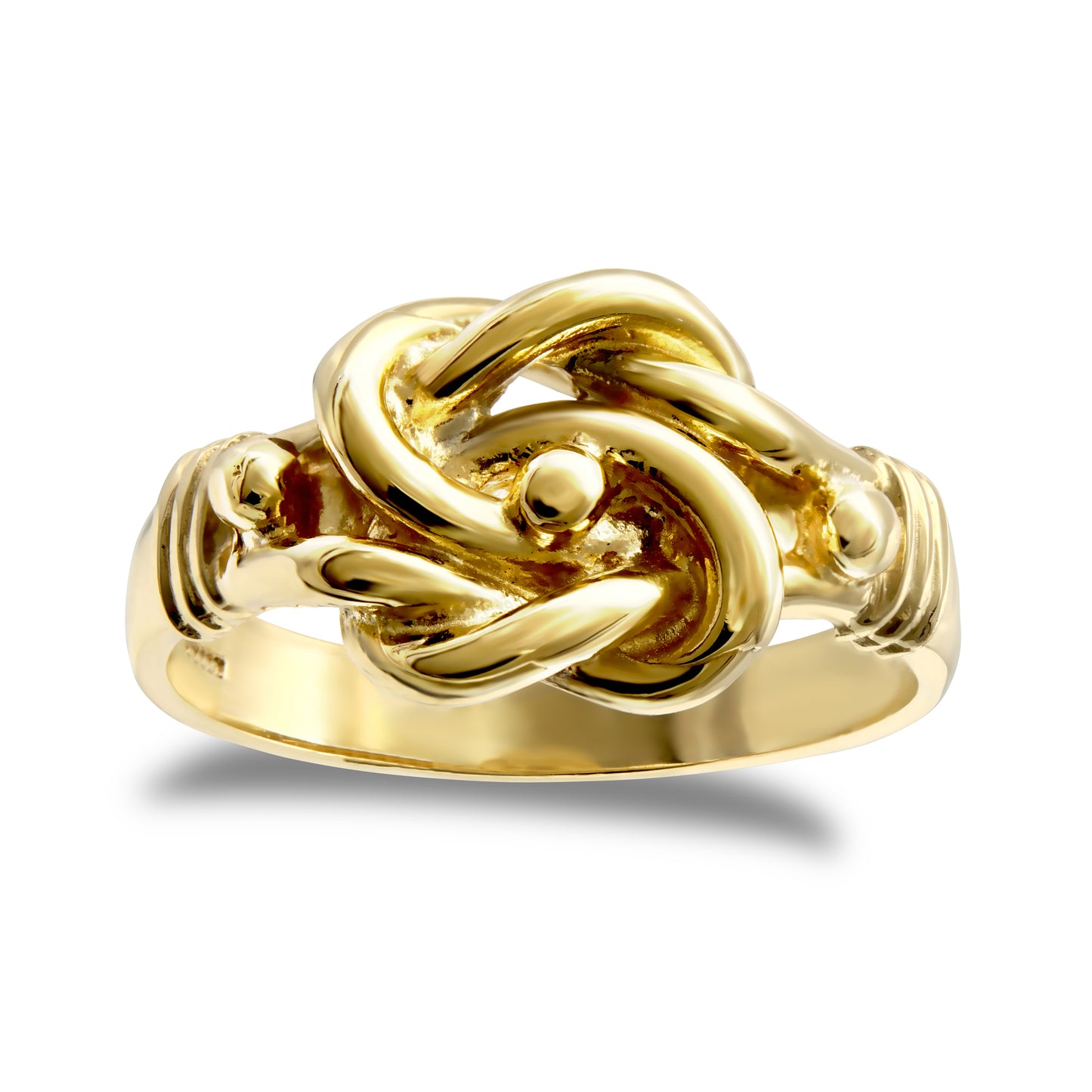 Mens Solid 9ct Gold  Double Knot Ring - JRN059