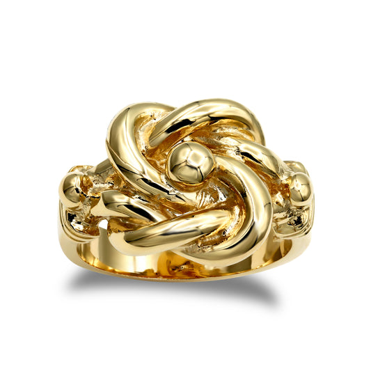 Mens Solid 9ct Gold  Double Knot Ring - JRN060