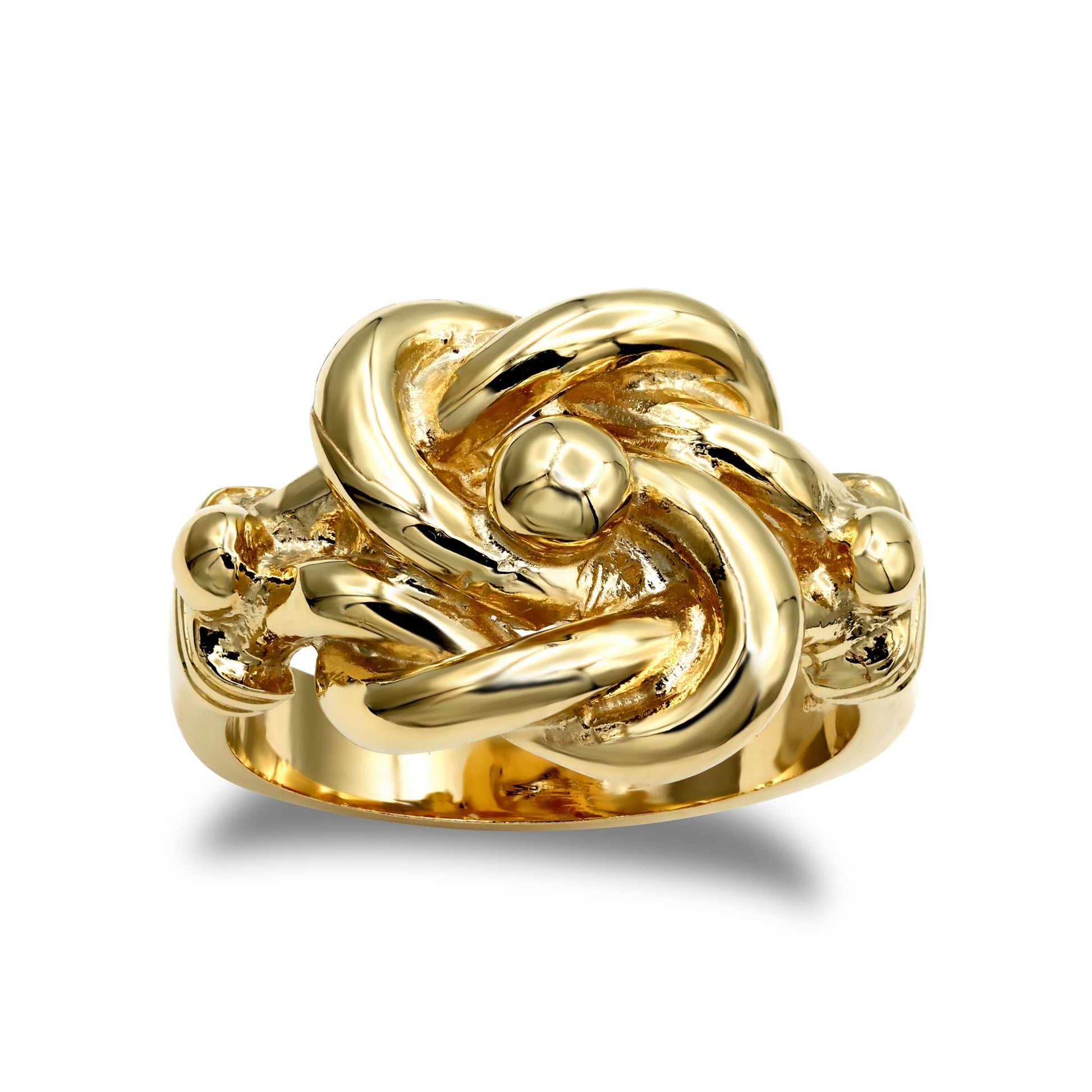 Mens Solid 9ct Gold  Double Knot Ring - JRN060