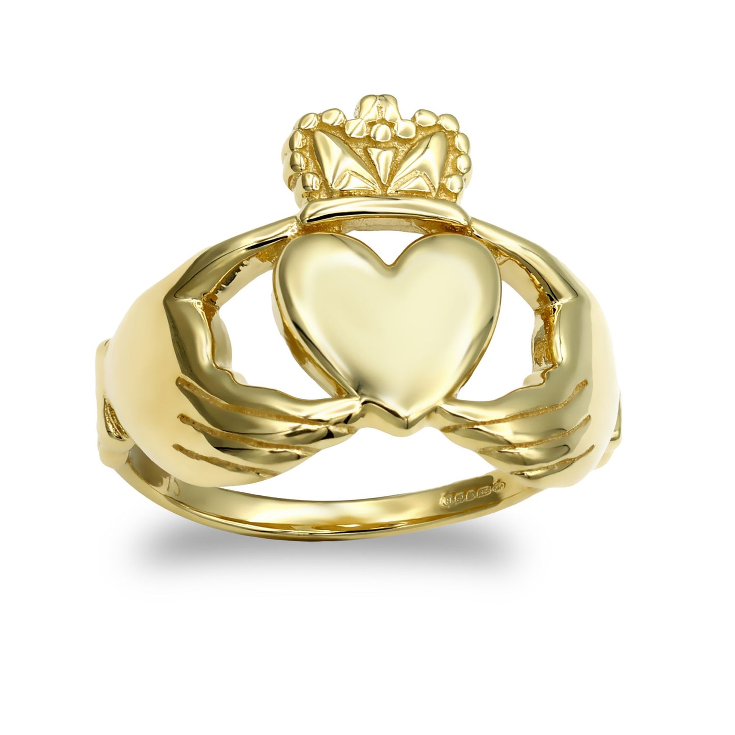 Solid 9ct Gold  Claddagh (Chladaigh) Ring - JRN103