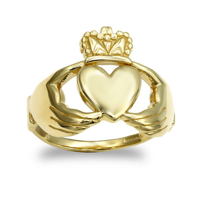 Solid 9ct Gold  Claddagh (Chladaigh) Ring - JRN103