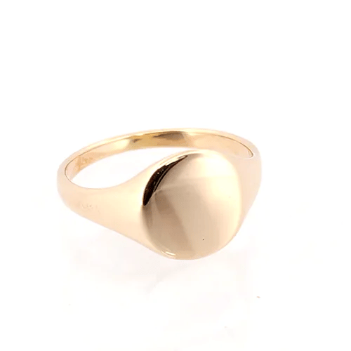 Mens Solid 9ct Gold  Oval Signet Ring - JRN134