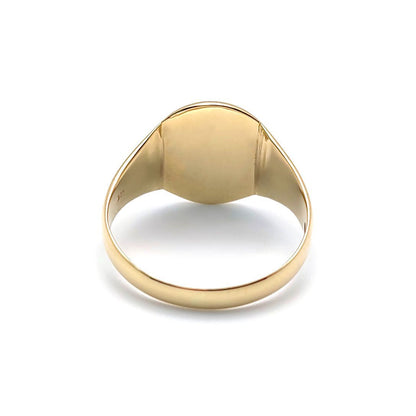 Mens Solid 9ct Gold  Oval Signet Ring - JRN134