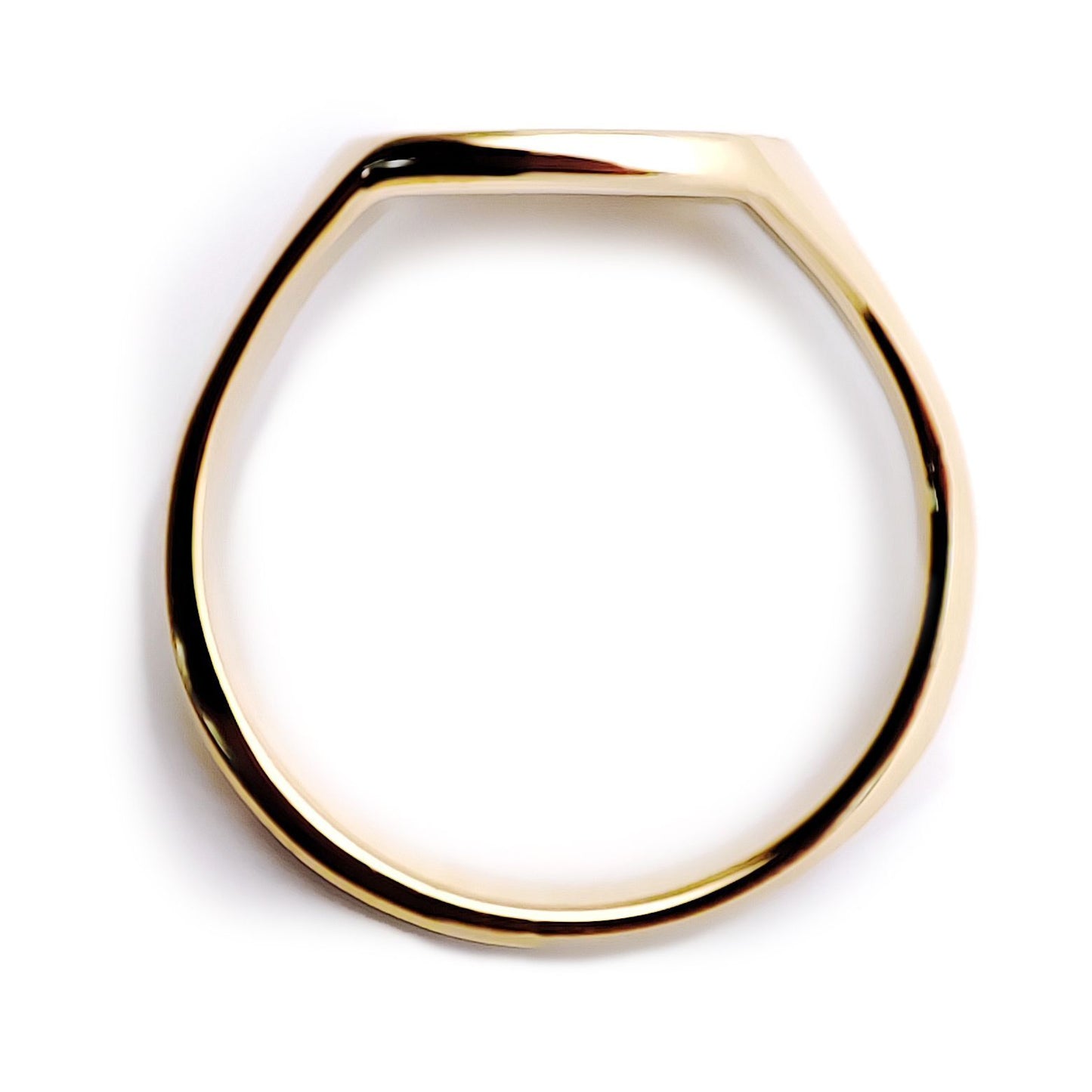 Mens 9ct Gold  Diamond Cut Square Cushion Signet Ring - JRN141