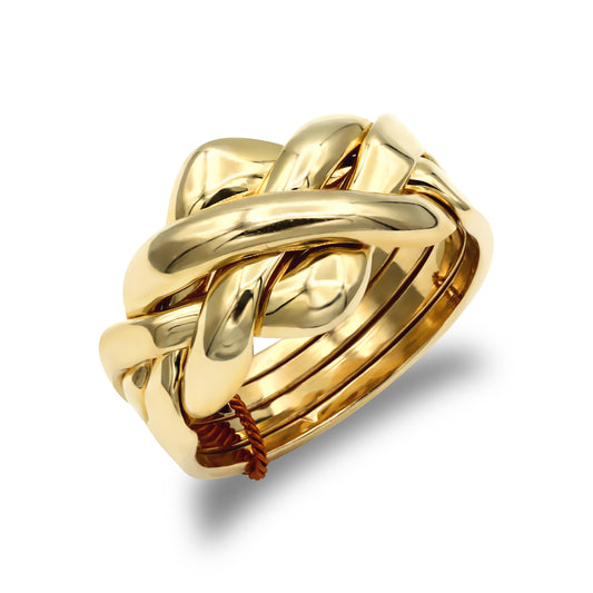 Unisex Solid 9ct Gold  4 Piece Puzzle Ring - JRN158