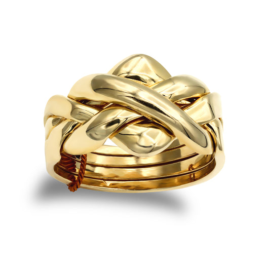 Unisex Solid 9ct Gold  4 Piece Puzzle Ring - JRN158