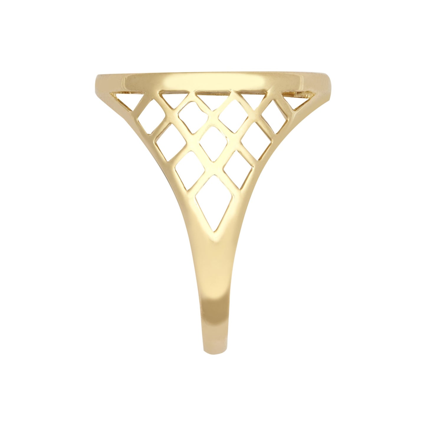 9ct Gold  St George Dragon Slayer Basket 10th-Krugerrand-Size Ring - JRN164