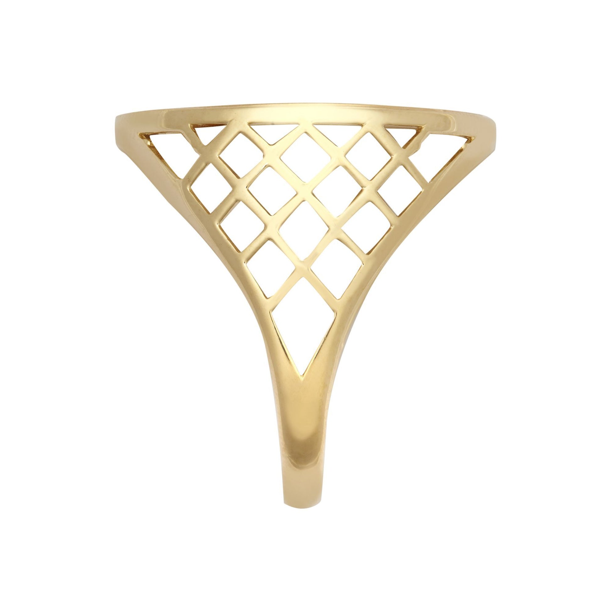 9ct Gold  St George Dragon Slayer Basket Full-Sovereign-Size Ring - JRN166