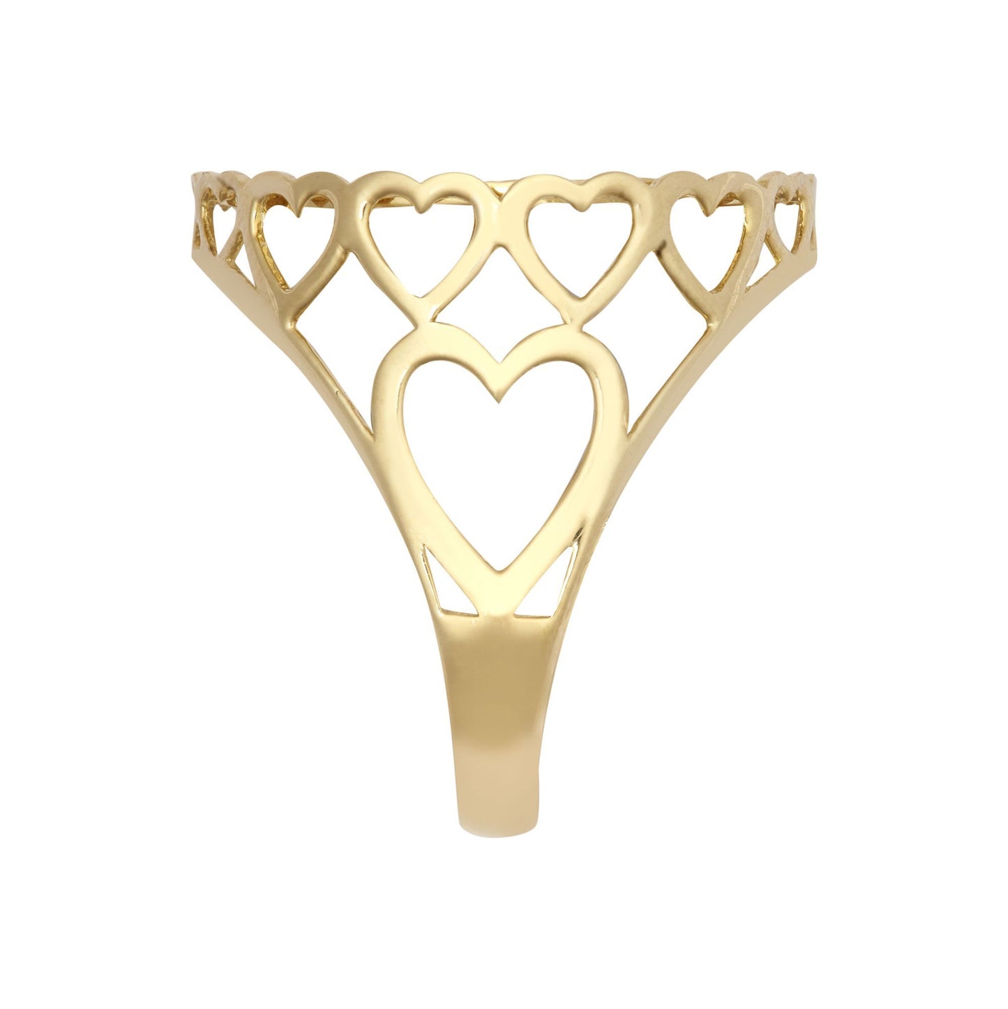 Men's Solid 9ct Gold  Love Hearts Full Sovereign Mount Ring - JRN171-F
