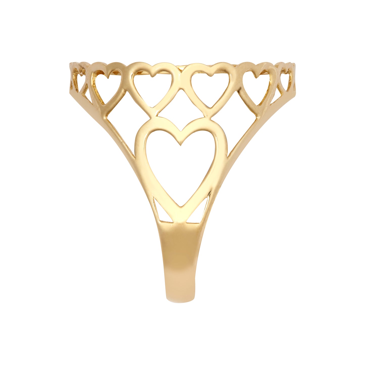 Men's Solid 9ct Gold  Love Hearts Half Sovereign Mount Ring - JRN171-H
