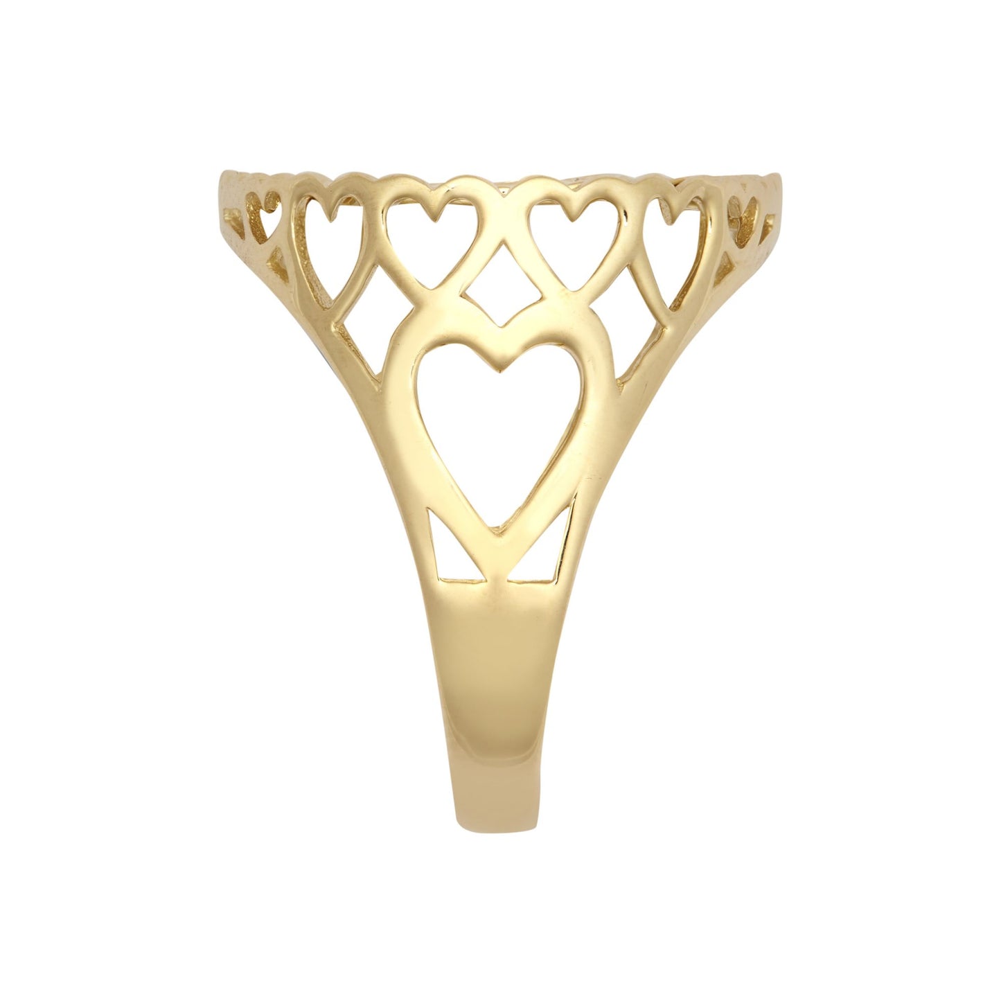9ct Gold  Love Hearts 10th Oz Krugerrand Brittania Coin Mount Ring - JRN171-T
