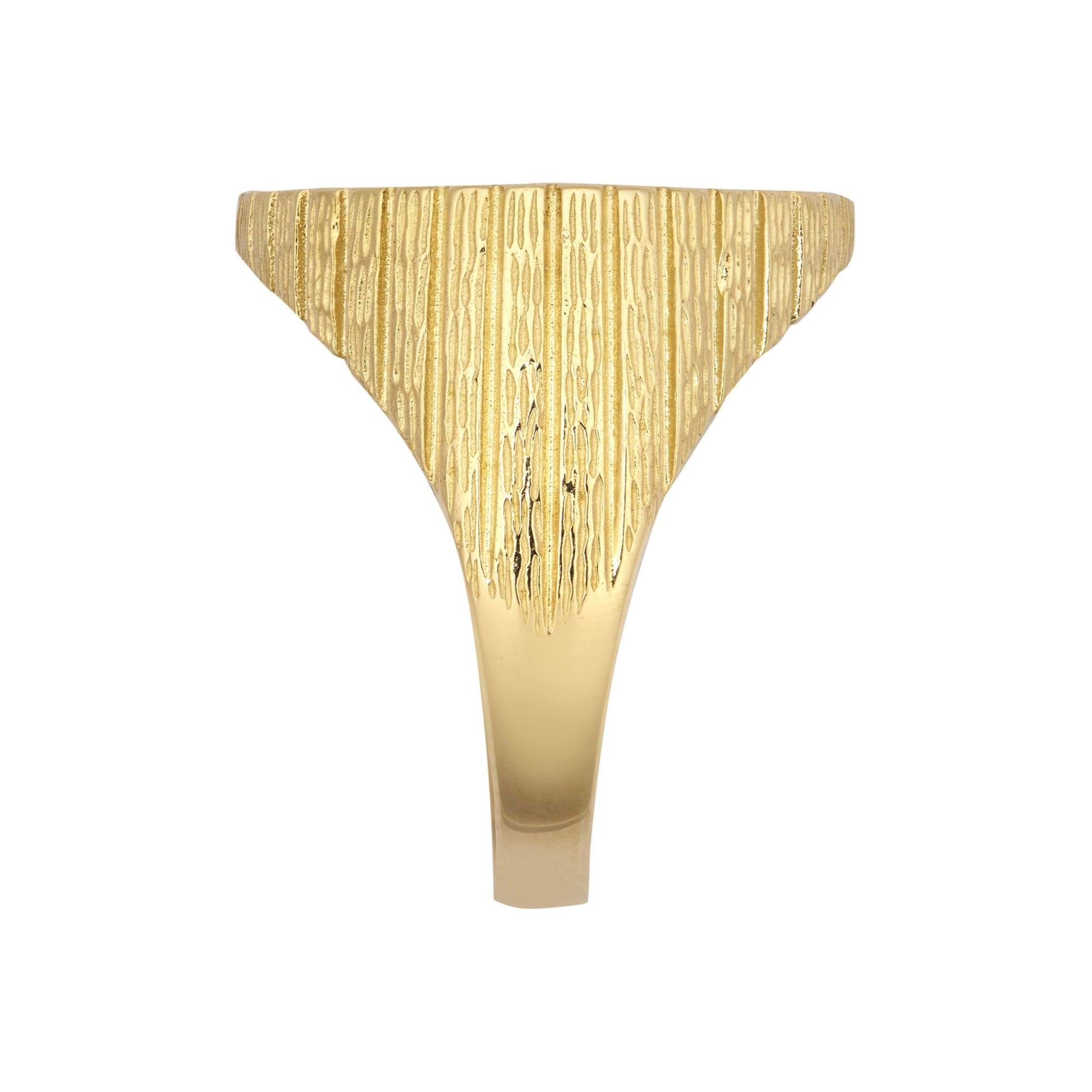 9ct Gold  Ribbed Barked 10th Oz Kruger Brittania Coin Mount Ring - JRN183-T