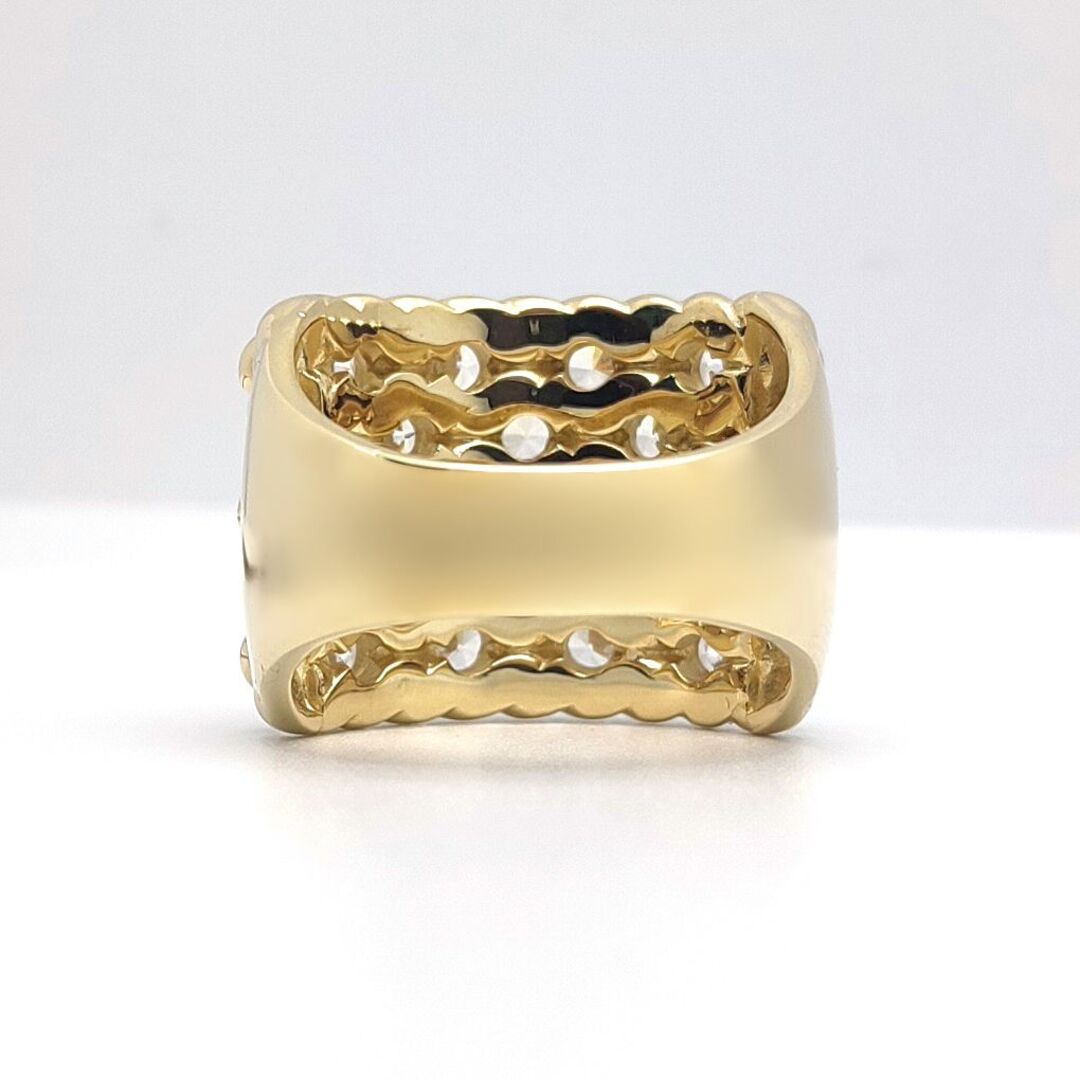 Men's 9ct Gold  Cubic Zirconia King George III Guard Keeper Ring - JRN546