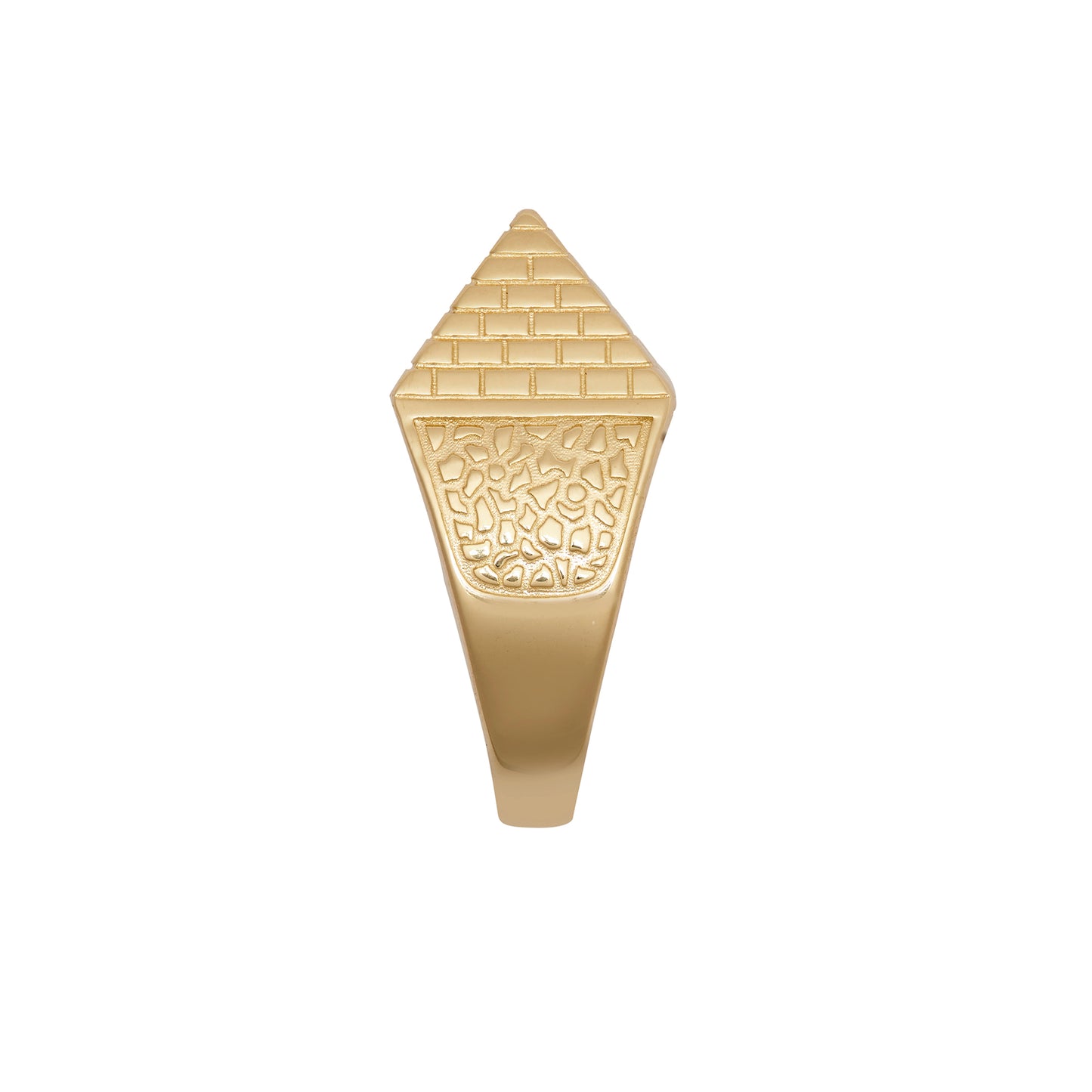9ct Gold  Egyptian Pyramid 1/4oz 15mm Signet Ring - JRN582