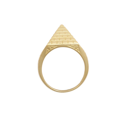 9ct Gold  Egyptian Pyramid 1/4oz 15mm Signet Ring - JRN582