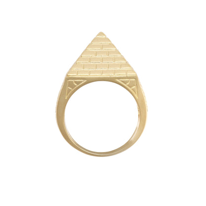 9ct Gold  Egyptian Pyramid 1/2oz 20mm Signet Ring - JRN583