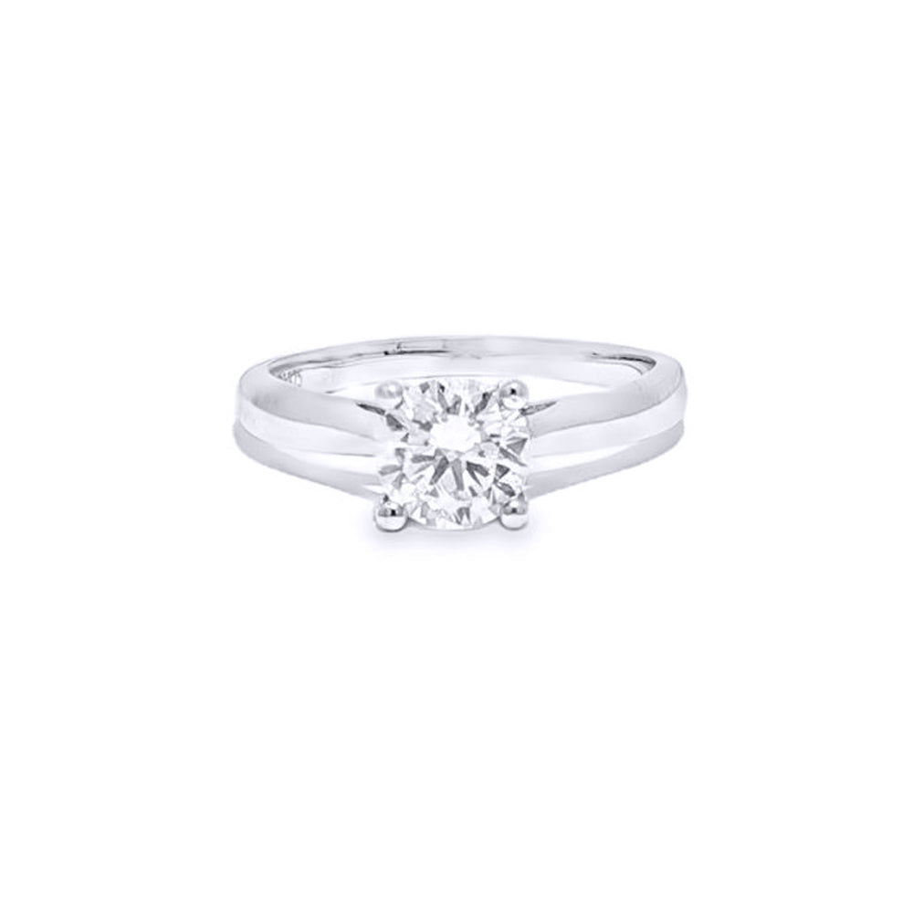 9ct White Gold  Lab Created Diamond Solitaire Travel Ring 1.00CT - LABJRN594