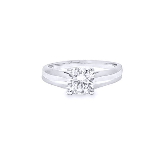 9ct White Gold  CZ Wedfit Solitaire Travel Proposal Ring 1.00CT - JRN594