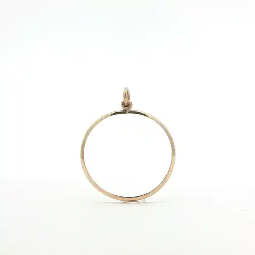 9ct Gold  Plain Lightweight Full Sovereign Coin Mount Pendant - JSP019-F