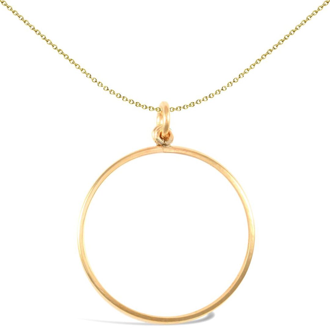 9ct Gold  Plain Lightweight Full Sovereign Coin Mount Pendant - JSP019-F