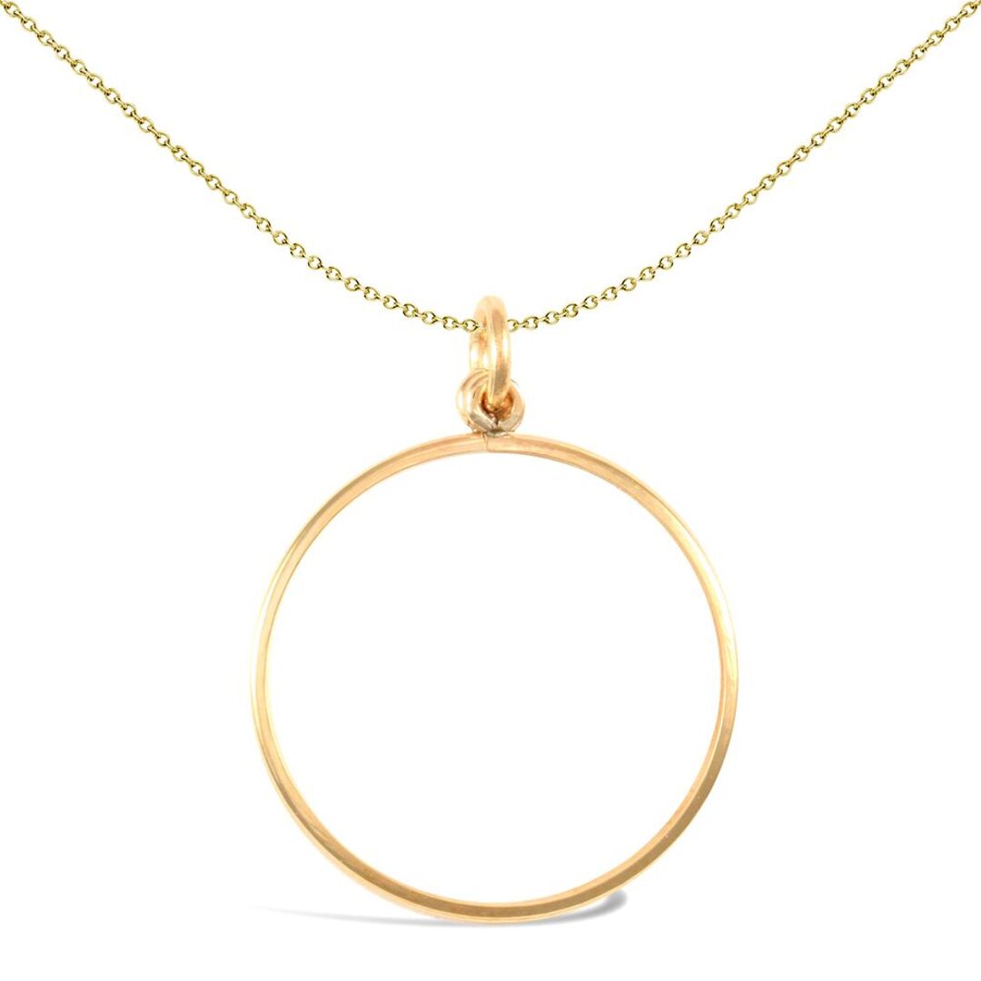 9ct Gold  Plain Lightweight Half Sovereign Coin Mount Pendant - JSP019-H