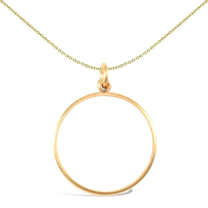 9ct Gold  Plain Lightweight Half Sovereign Coin Mount Pendant - JSP019-H