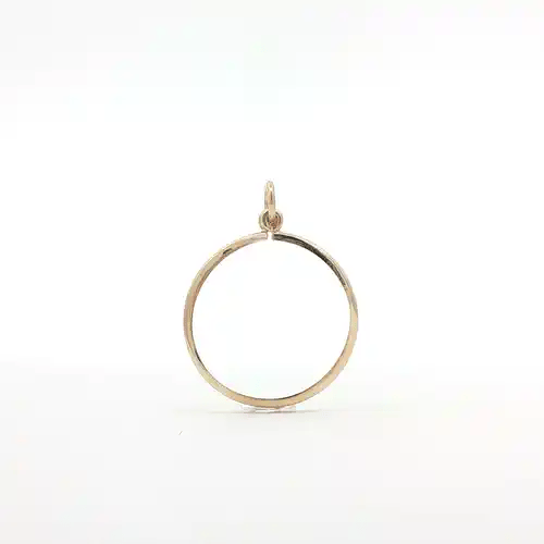 9ct Gold  Plain Lightweight Half Sovereign Coin Mount Pendant - JSP019-H