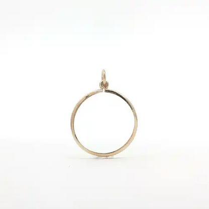 9ct Gold  Plain Lightweight Half Sovereign Coin Mount Pendant - JSP019-H
