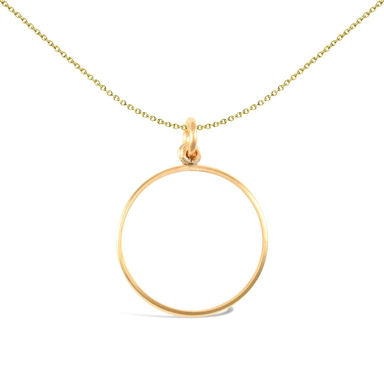 9ct Gold  Plain Lightweight Quarter Sovereign Coin Mount Pendant - JSP019-Q