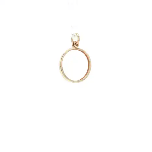 9ct Gold  Plain Lightweight Quarter Sovereign Coin Mount Pendant - JSP019-Q