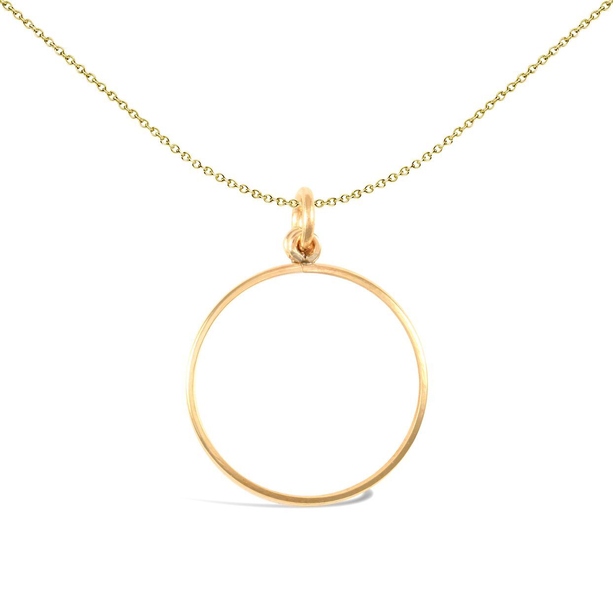 9ct Gold  Plain Lightweight Quarter Sovereign Coin Mount Pendant - JSP019-Q