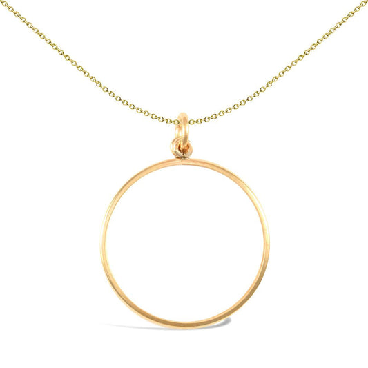 9ct Gold Plain 10th Oz Krugerrand Brittania Coin Mount Pendant - JSP019-T