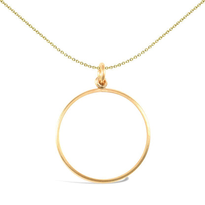 9ct Gold  Plain 10th Oz Krugerrand Brittania Coin Mount Pendant - JSP019-T