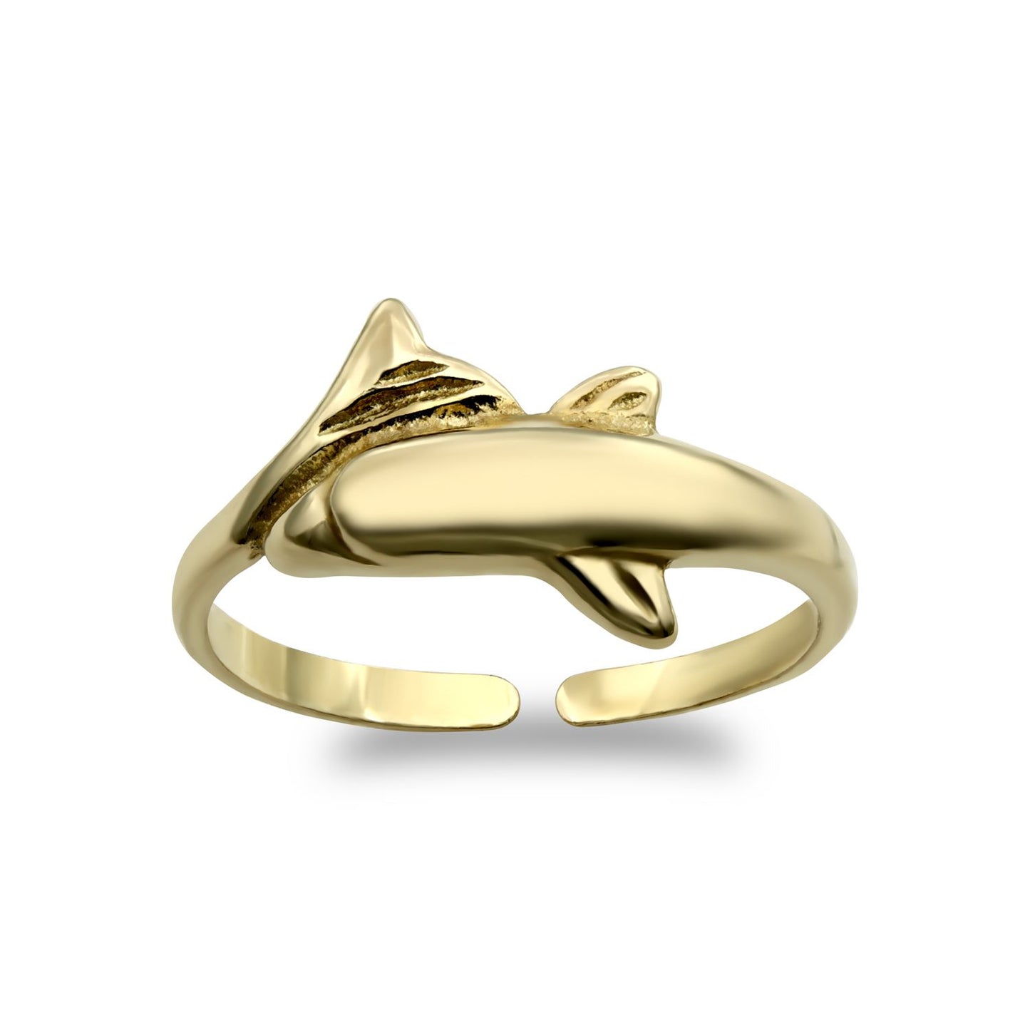 9ct Gold  Dolphin Wrap Toe Ring - JTR001