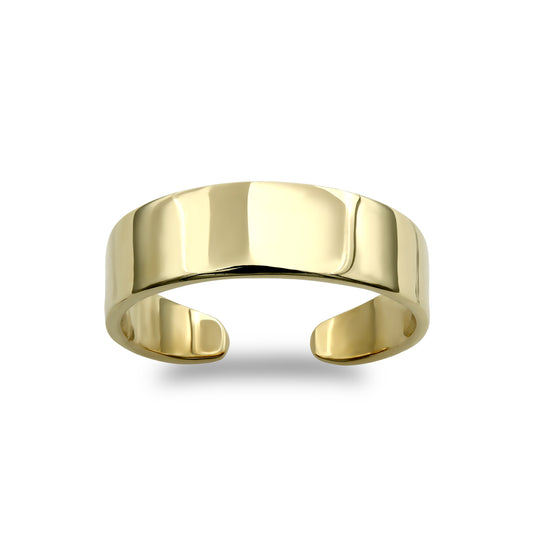 Ladies Solid 9ct Gold  Flat Band Toe Ring - JTR004
