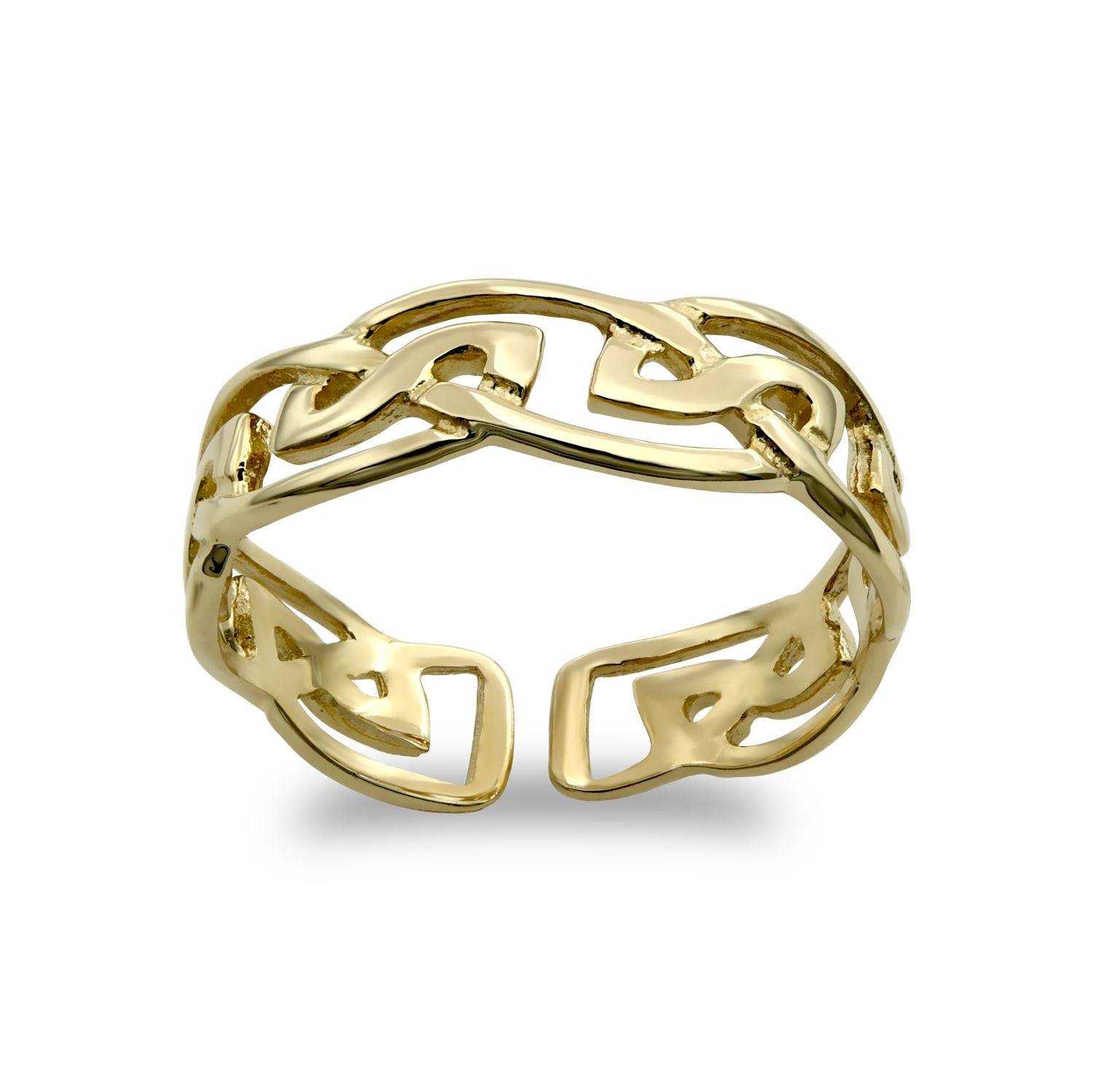 9ct Gold  Intricate Celtic Filigree Band Toe Ring - JTR007