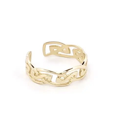 9ct Gold  Intricate Celtic Filigree Band Toe Ring - JTR007