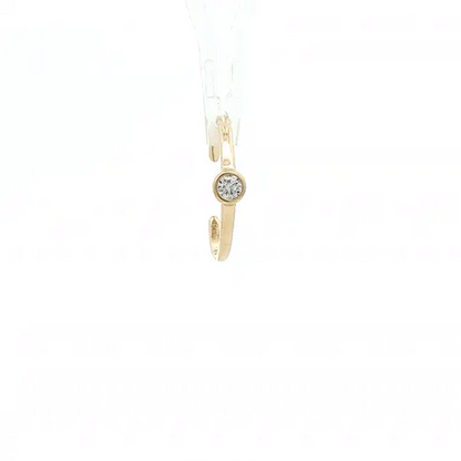 9ct Gold  CZ Bubble Donut Solitaire Toe Ring - JTR028