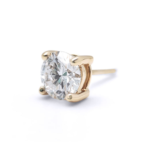 18ct Gold  D/VS Lab Created Diamond Solitaire Stud Earrings 1.00ct - LAB18E001-100