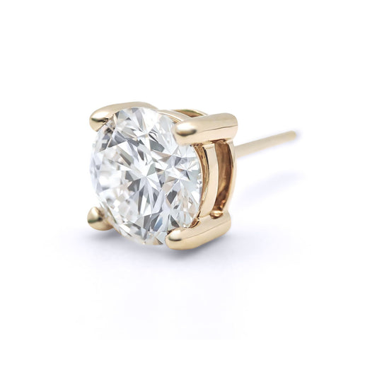 18ct Gold  D/VS Lab Created Diamond Solitaire Stud Earrings 1.40ct - LAB18E001-140