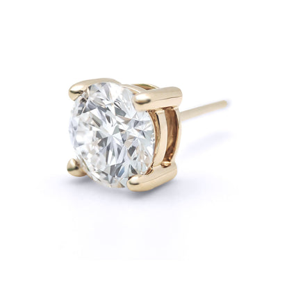 18ct Gold  D/VS Lab Created Diamond Solitaire Stud Earrings 2.00ct - LAB18E001-200