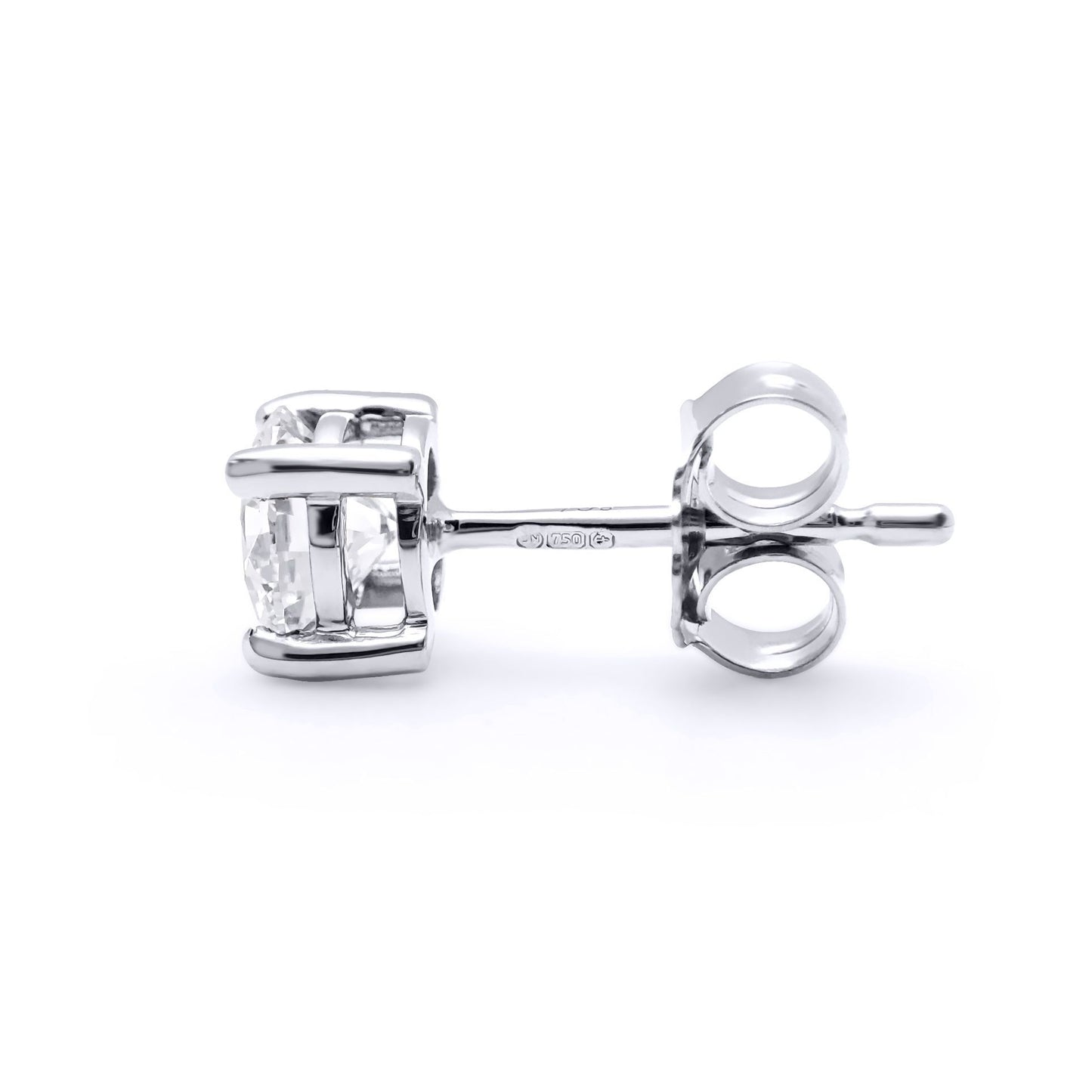18ct White Gold  D/VS Lab Created Diamond Stud Earrings 1.00ct - LAB18E005-100