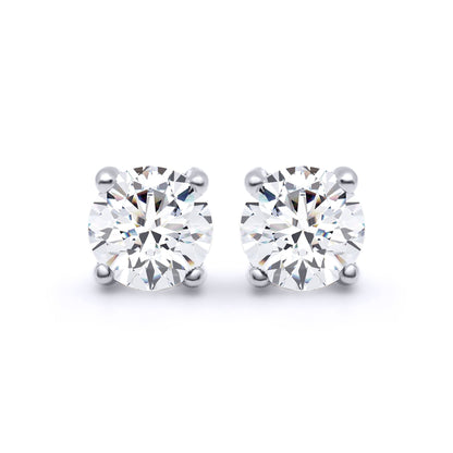 18ct White Gold  D/VS Lab Created Diamond Stud Earrings 2.00ct - LAB18E005-200