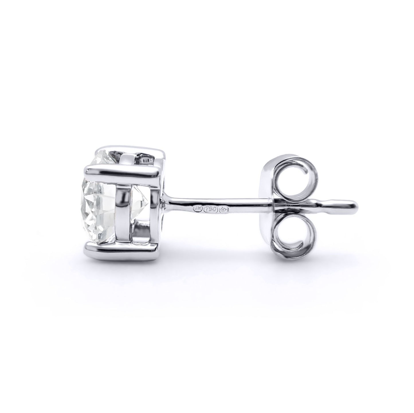 18ct White Gold  D/VS Lab Created Diamond Stud Earrings 2.00ct - LAB18E005-200