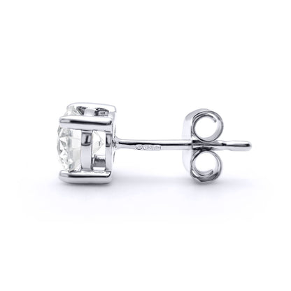 18ct White Gold  D/VS Lab Created Diamond Stud Earrings 2.00ct - LAB18E005-200