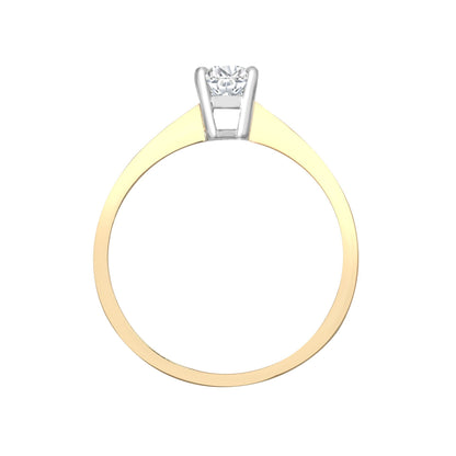 18ct Gold  0.25ct D/VS Lab Grown Diamond Solitaire Engagement Ring - LAB18R316-025